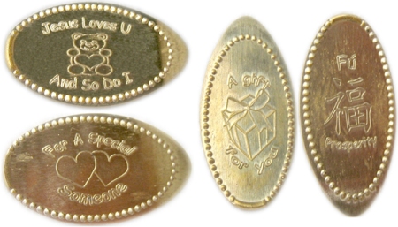 Unique 4 pressed pennies designs from Singapore